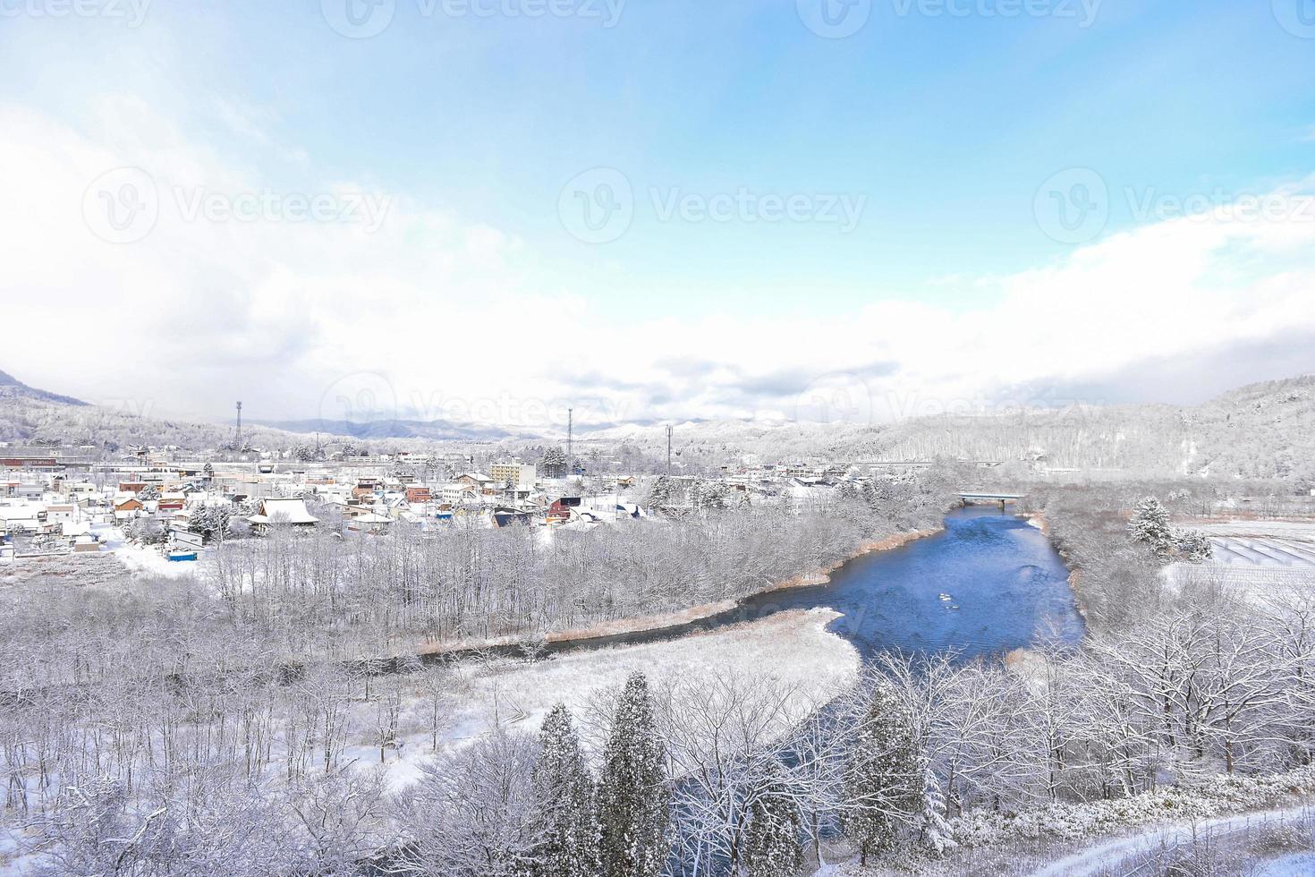 pulver snö berg i sapporo, hokkaido japan foto