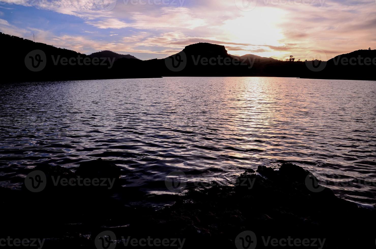 vacker utsikt över solnedgången foto