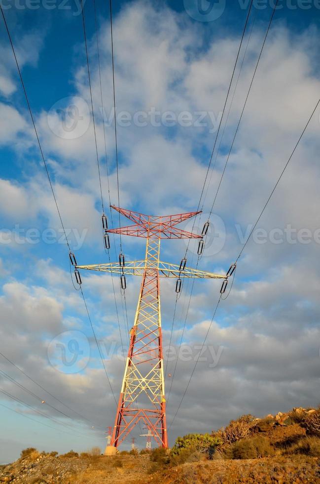 elektricitet kraft pylon foto