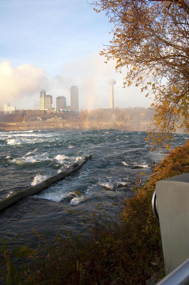 niagara faller vid soluppgången foto