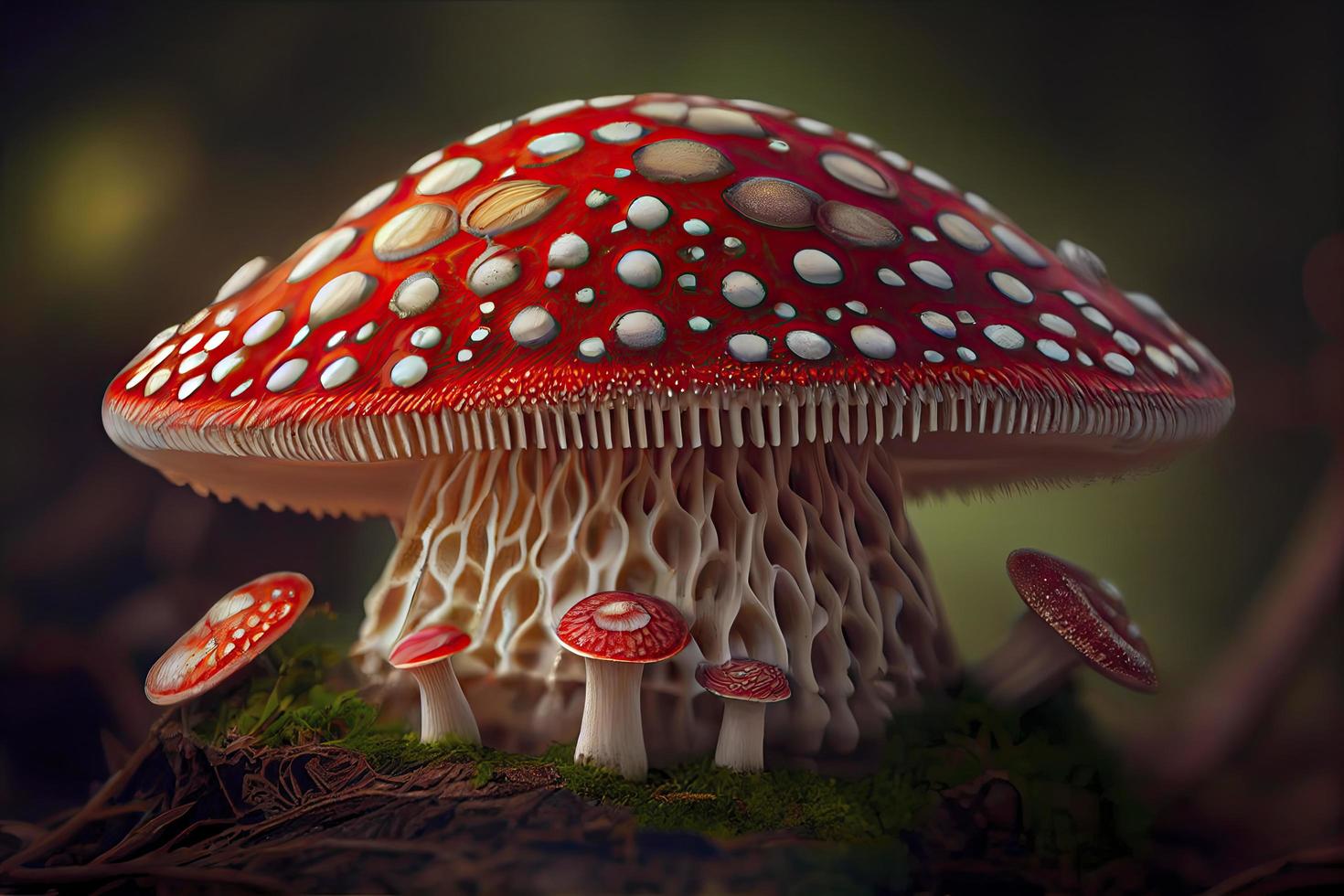 flyga agaric svamp som hjärtat foto