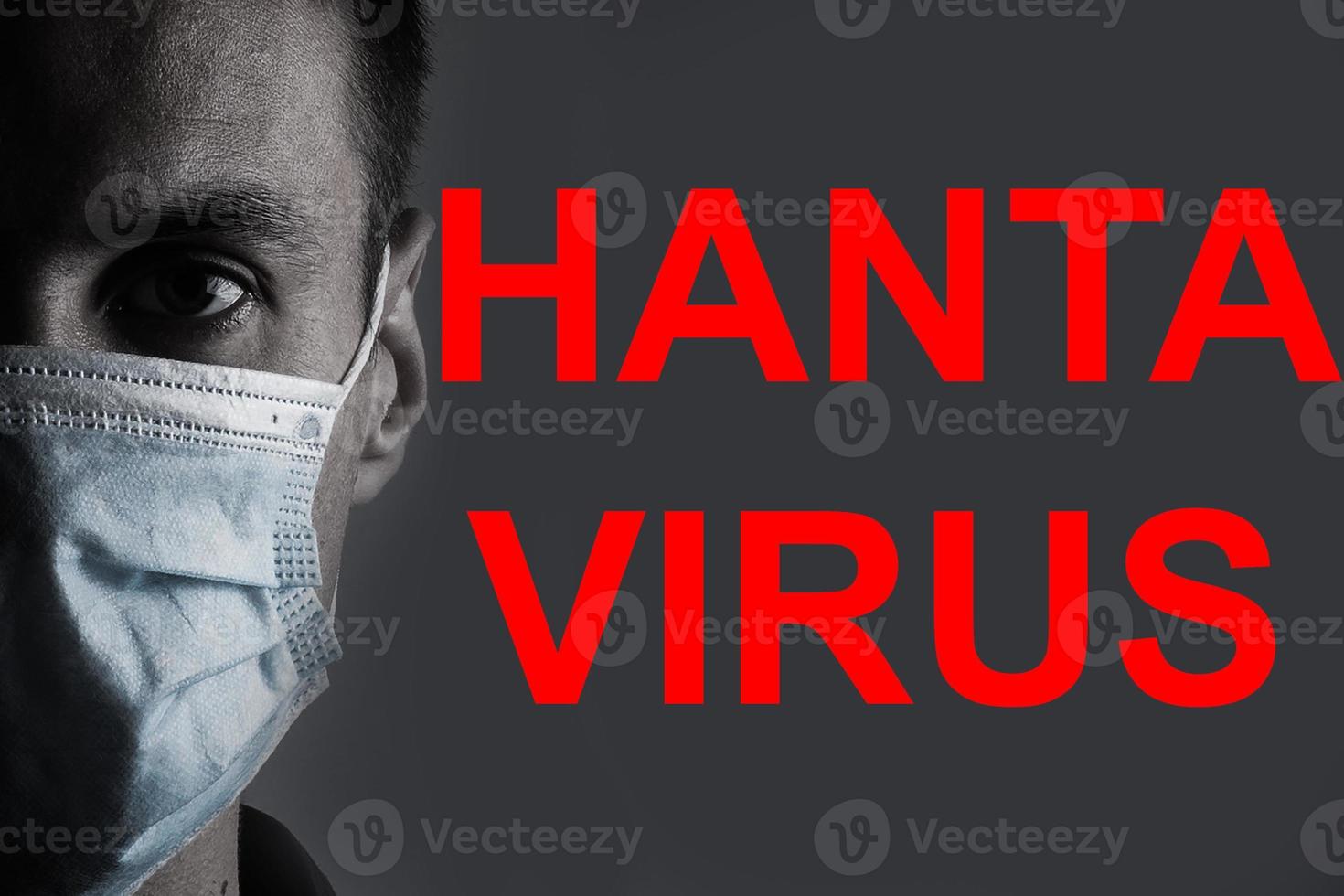 hantavirus ord moln begrepp på grå bakgrund foto