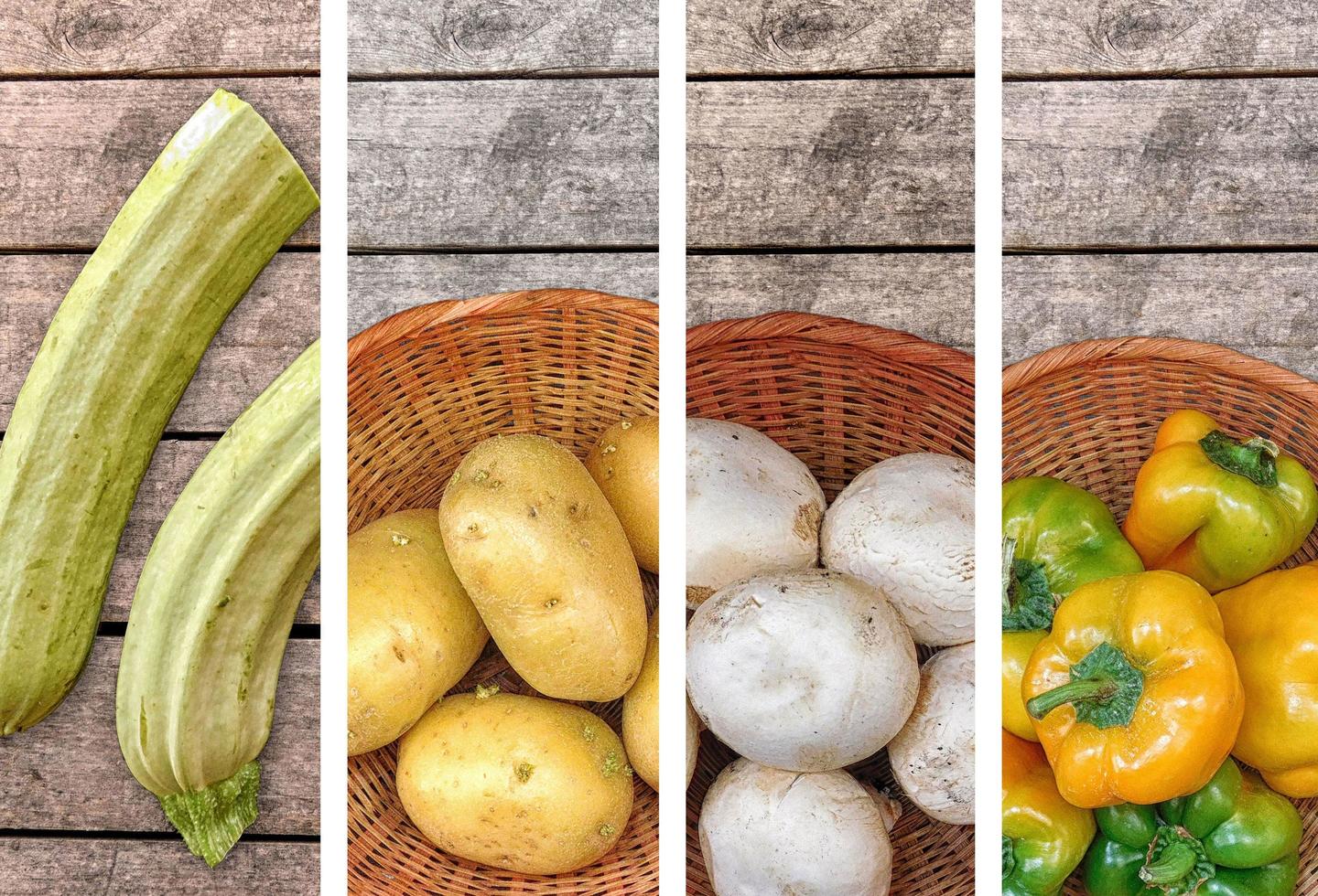 collage av färgglada grönsaker foto