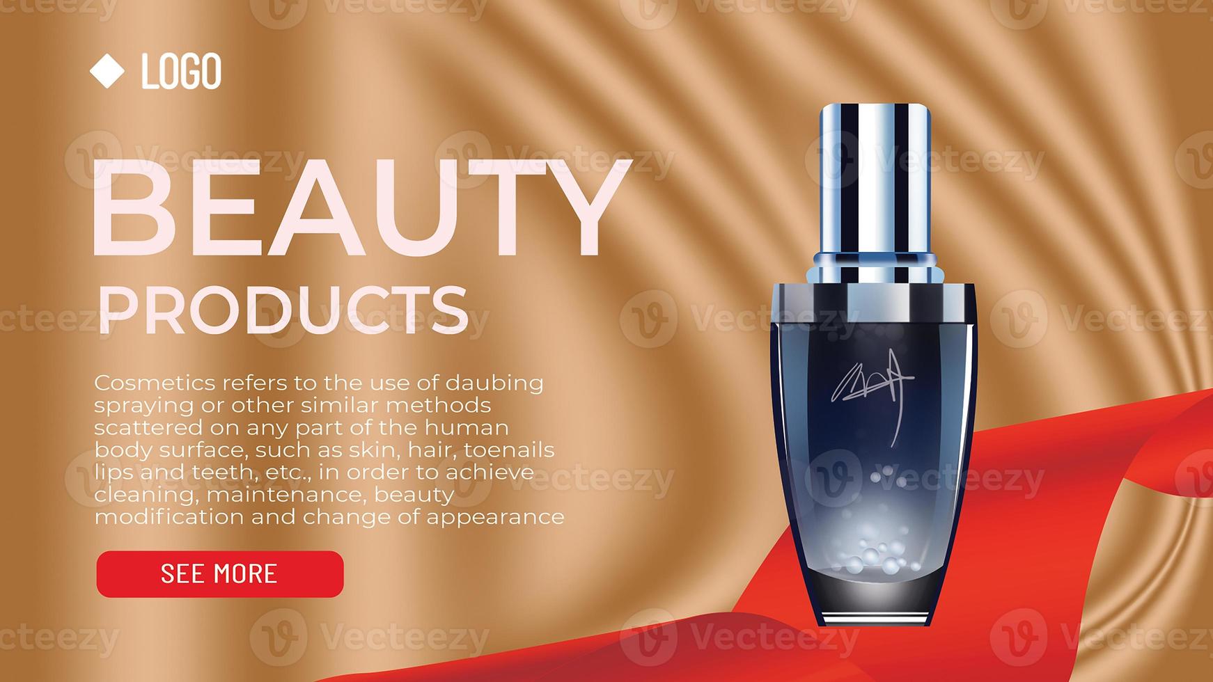 gyllene silke kosmetika produkt bakgrund foto