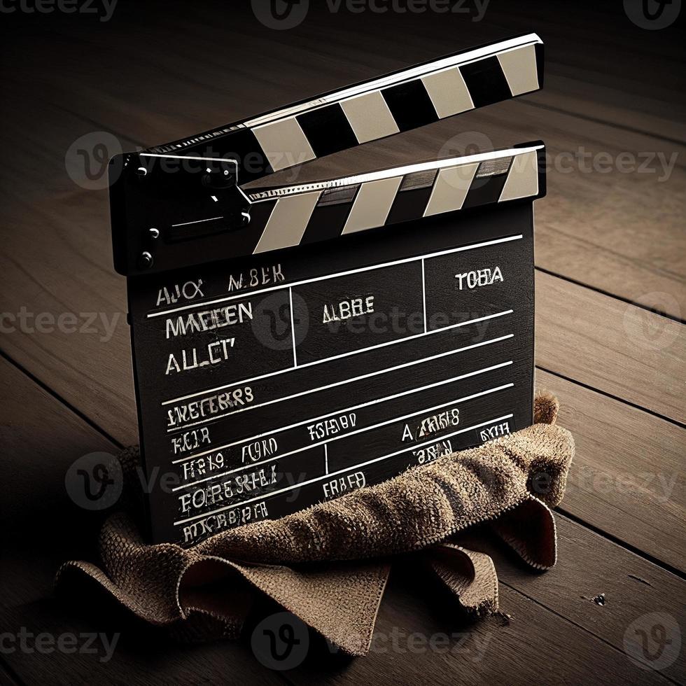 filma clapperboard en filma framställning enhet bild foto