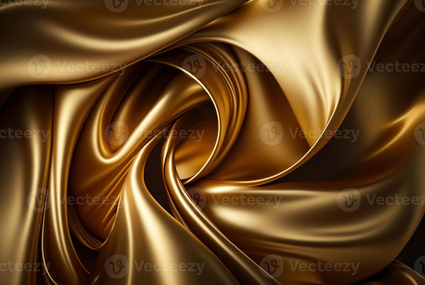 abstrakt guld tyg bakgrund textur med gyllene elegant satin material. generativ ai foto