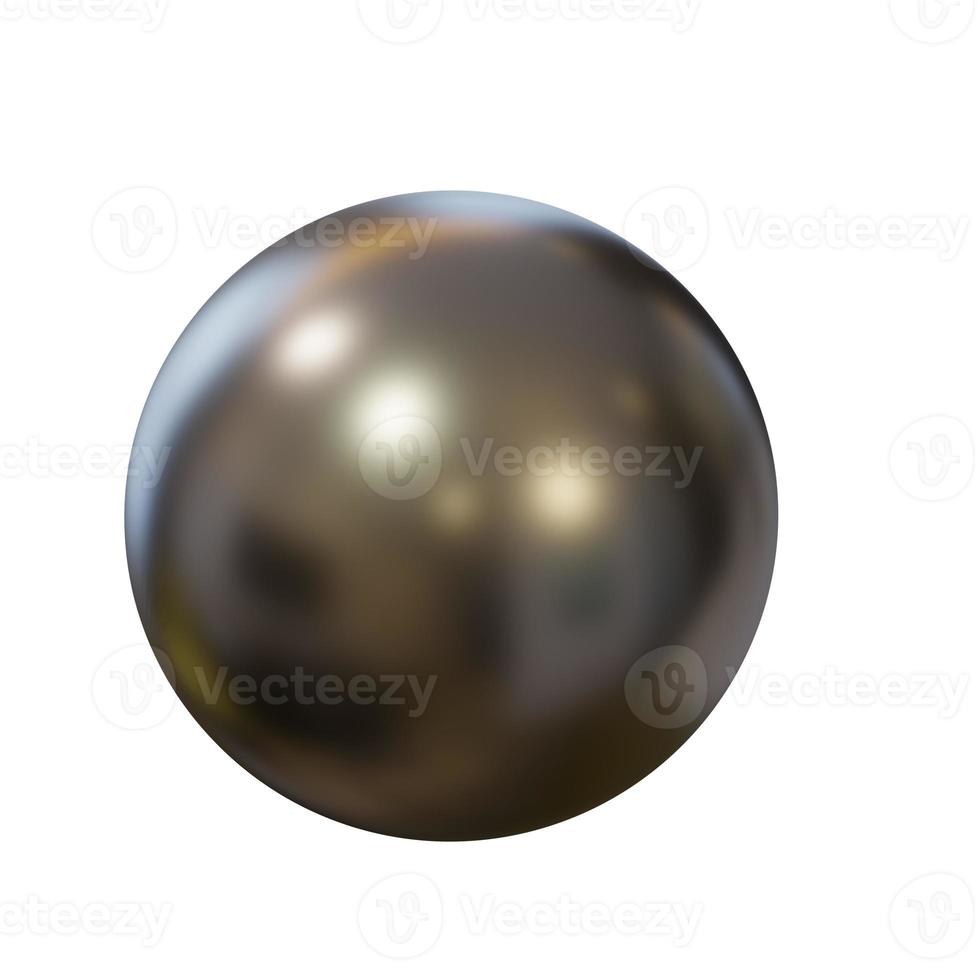 gammal silver- boll. 3d framställa. foto