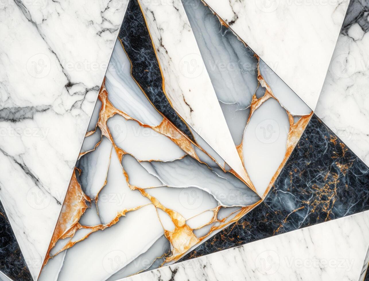 marmor sten textur bakgrund material med element av halvvärd stenar och guld skapas med generativ ai teknologi foto