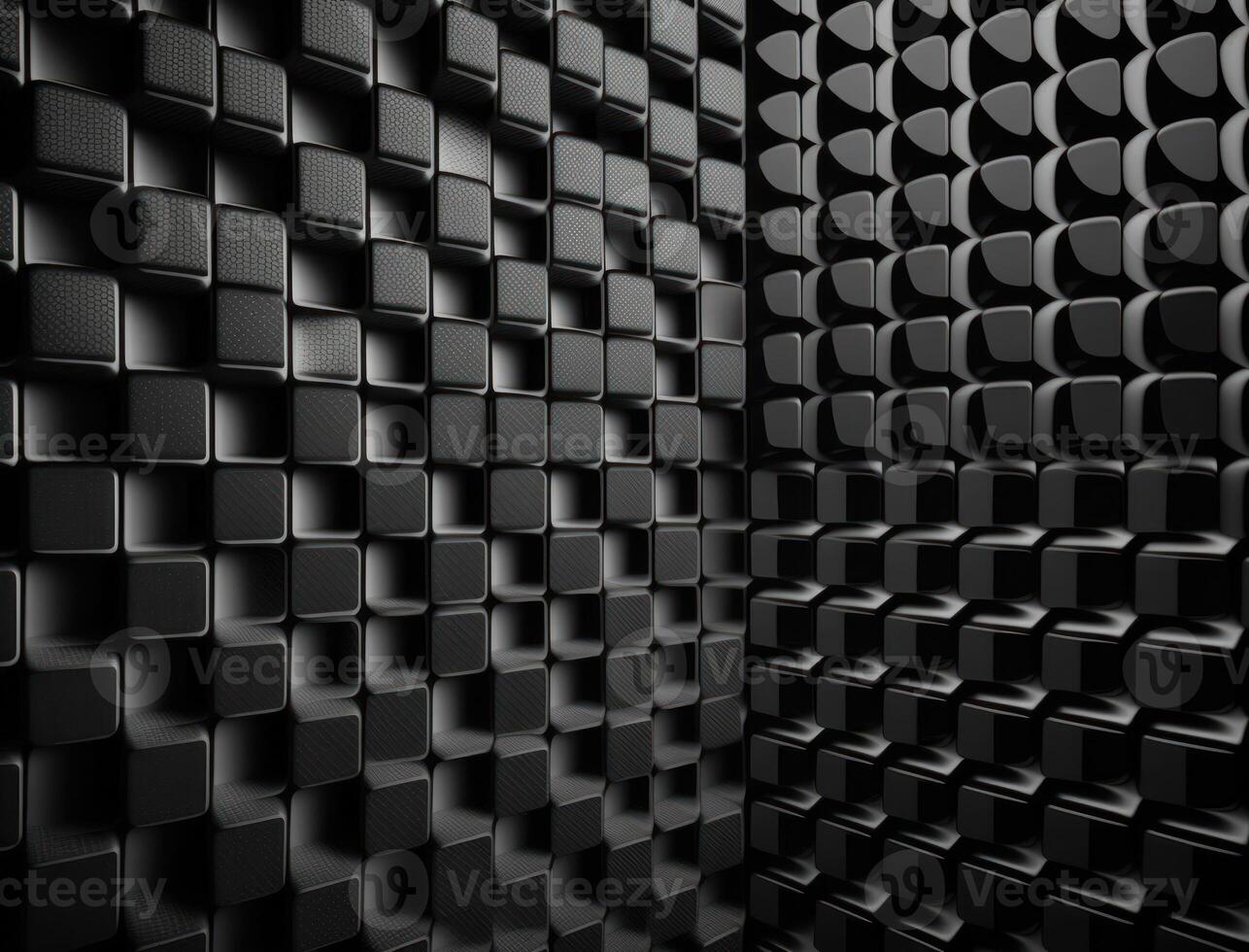 3d trogen kuber bakgrund abstrakt geometrisk mosaik- fyrkant plattor mönster skapas med generativ ai teknologi foto