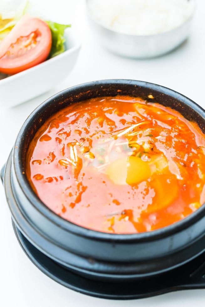korea kryddig soppa foto