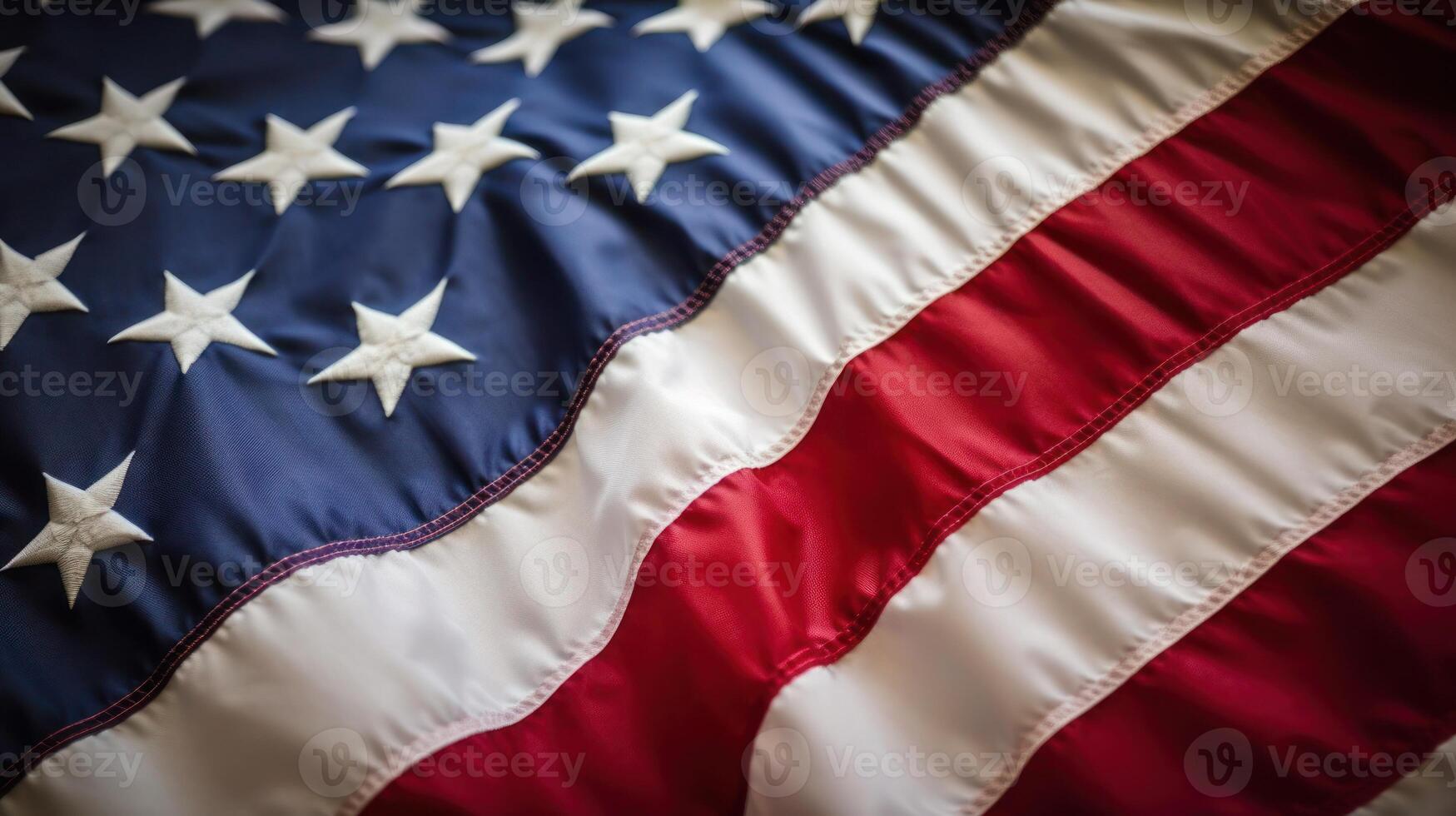 amerikan flagga Vinka stänga upp foto