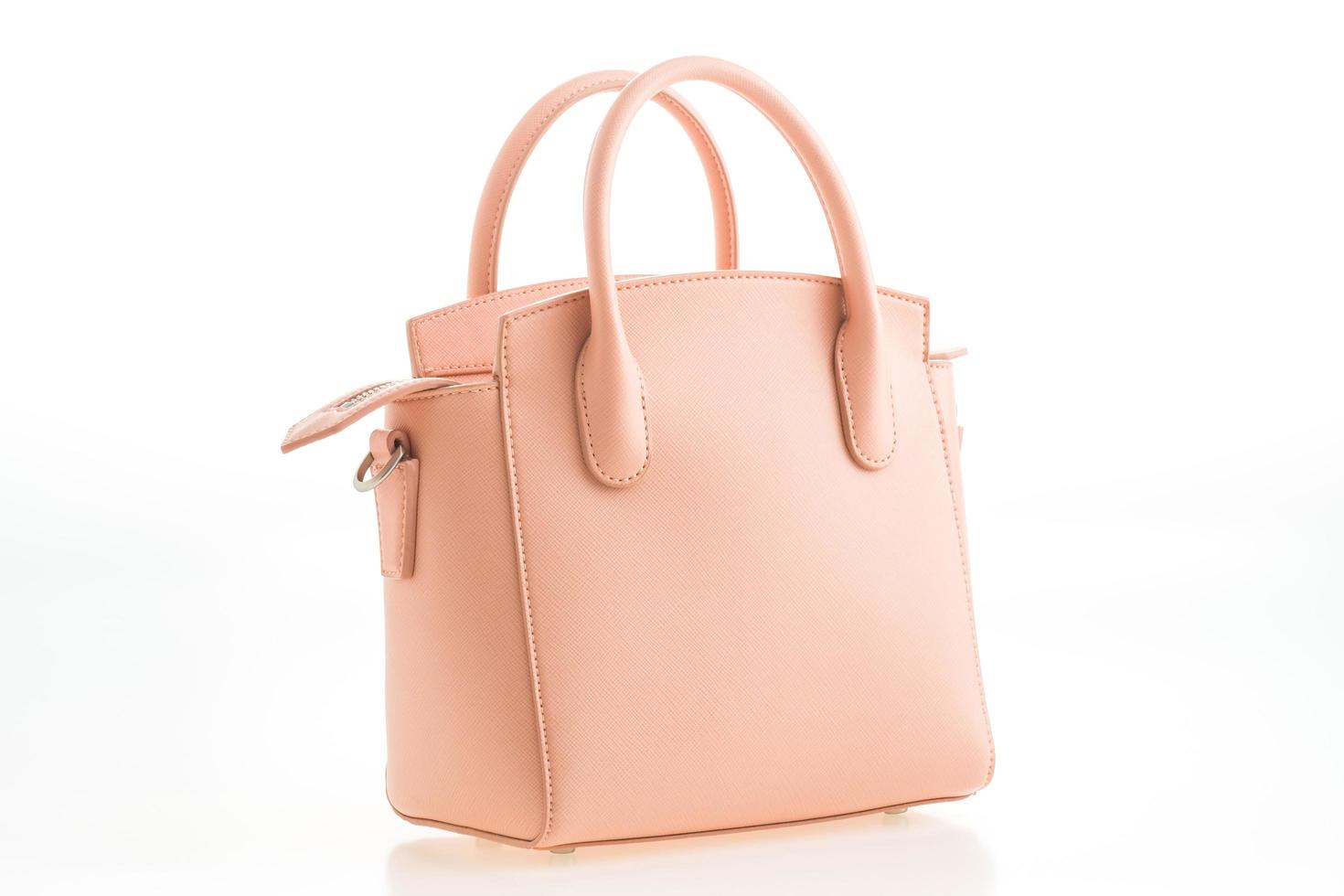 vacker elegans och lyx mode rosa kvinnor handväska foto