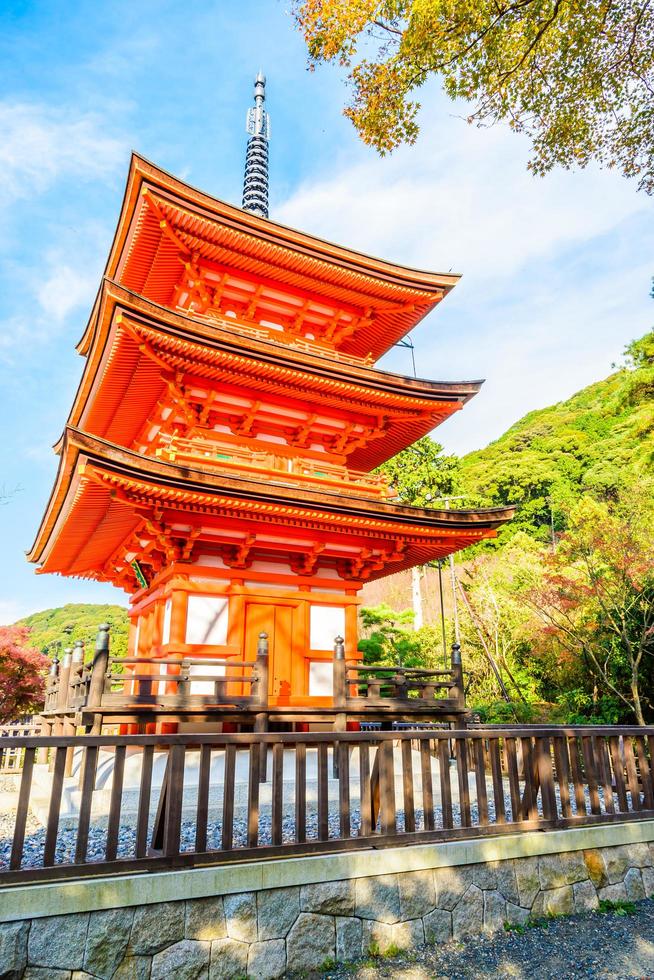 kiyomizu dera-templet i Kyoto, Japan foto