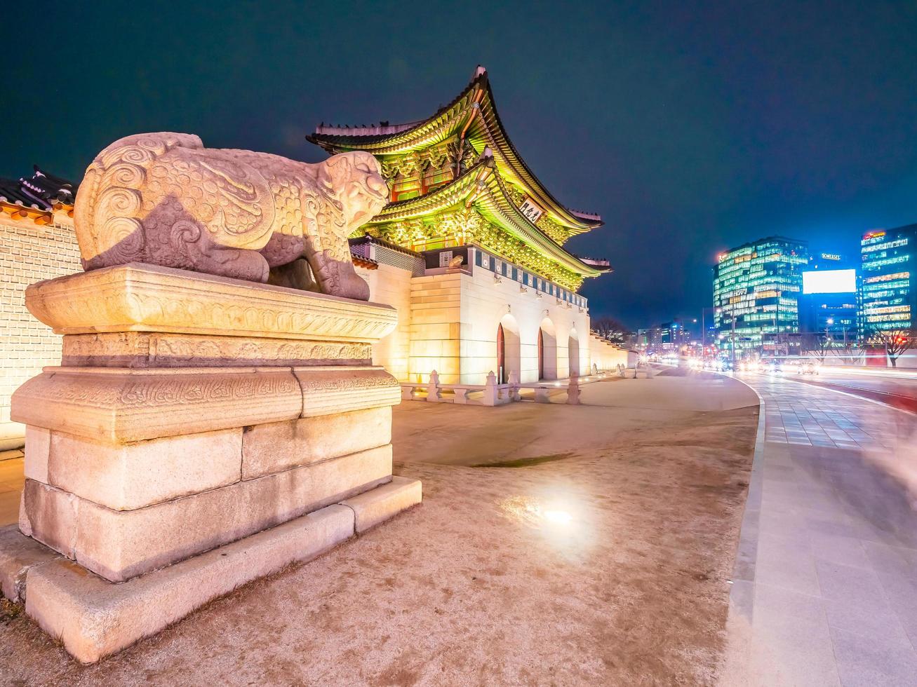 Gyeongbokgung palats, Seoul stad i Sydkorea foto