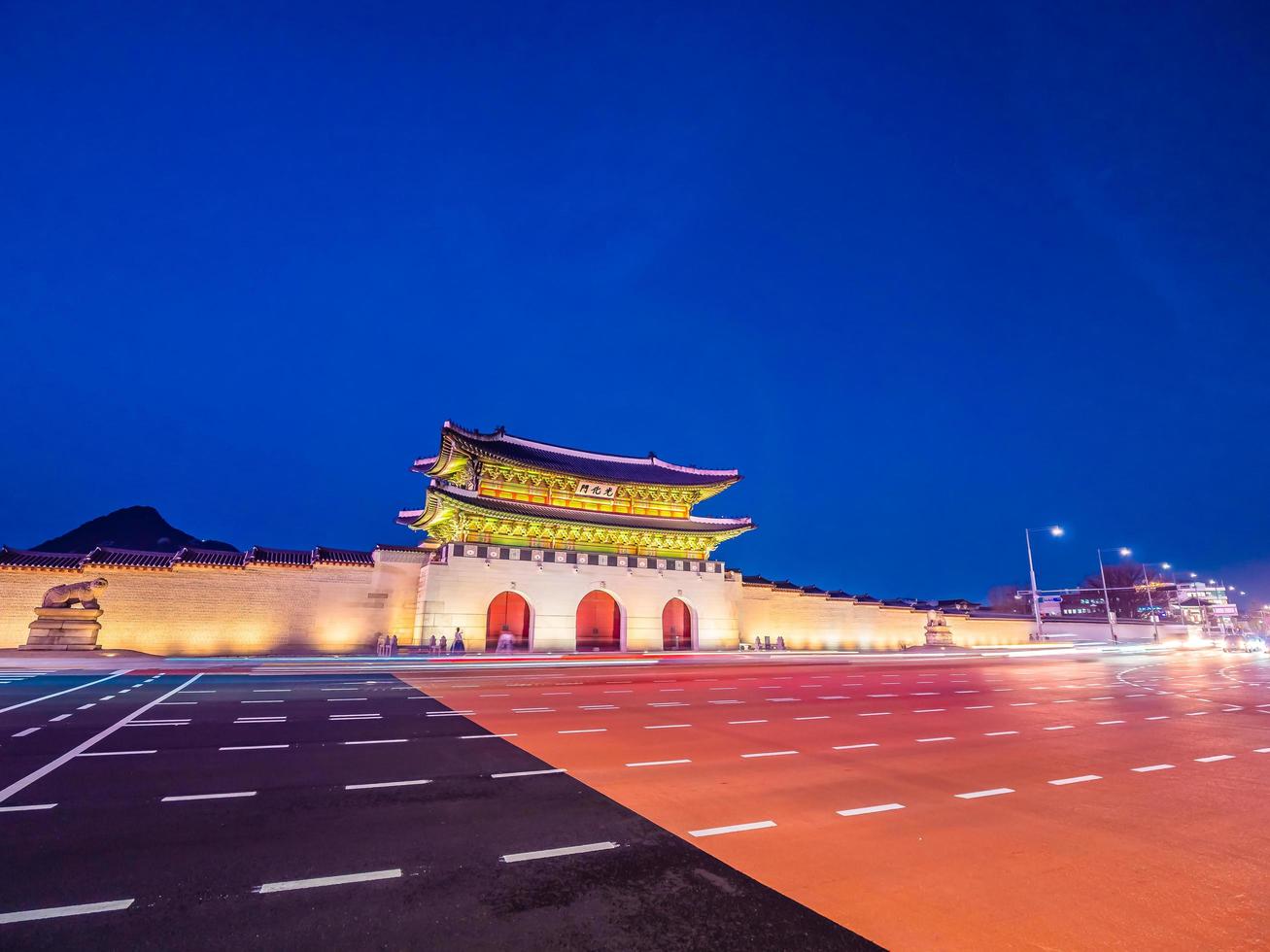 Gyeongbokgung palats, Seoul stad i Sydkorea foto