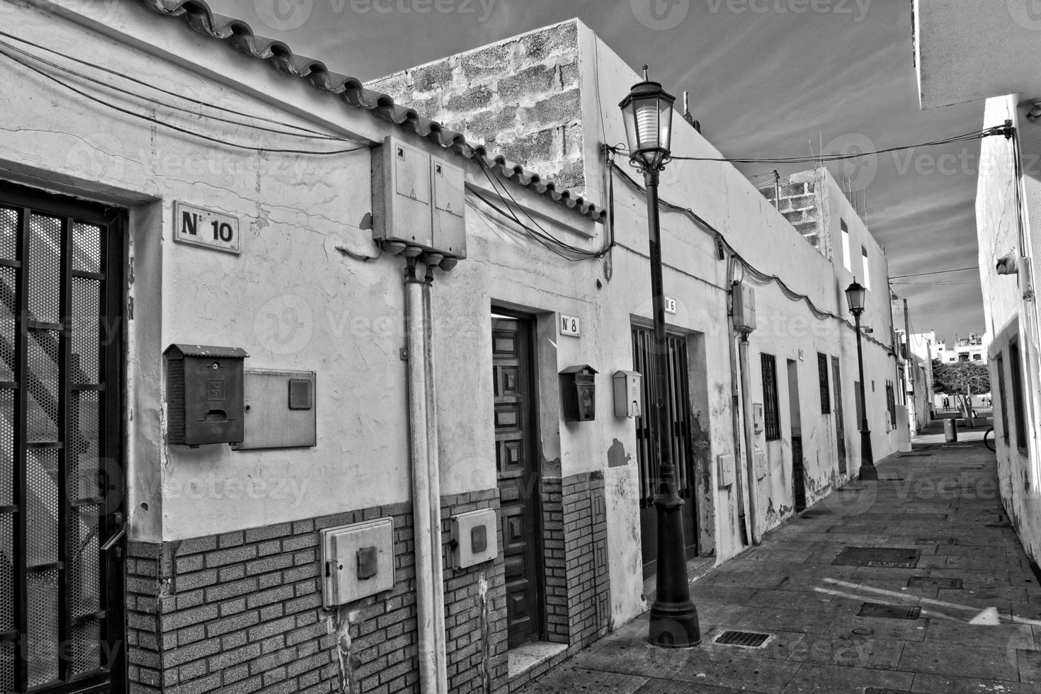 stad av corralejo på de spanska kanariefågel ö fuerteventura på en värma Semester dag foto