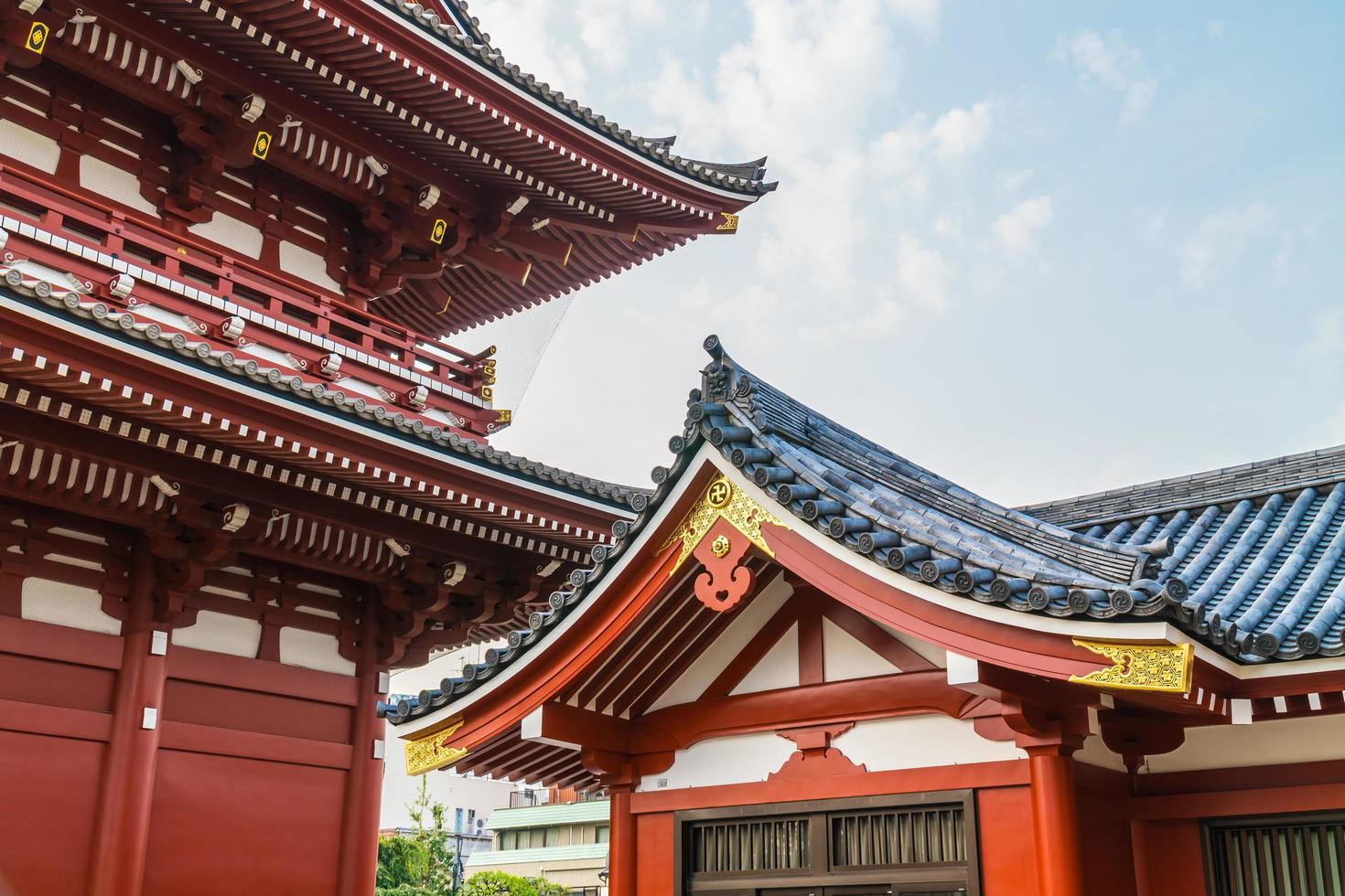 sensoji-tempel i asakusa-området i tokyo, japan foto