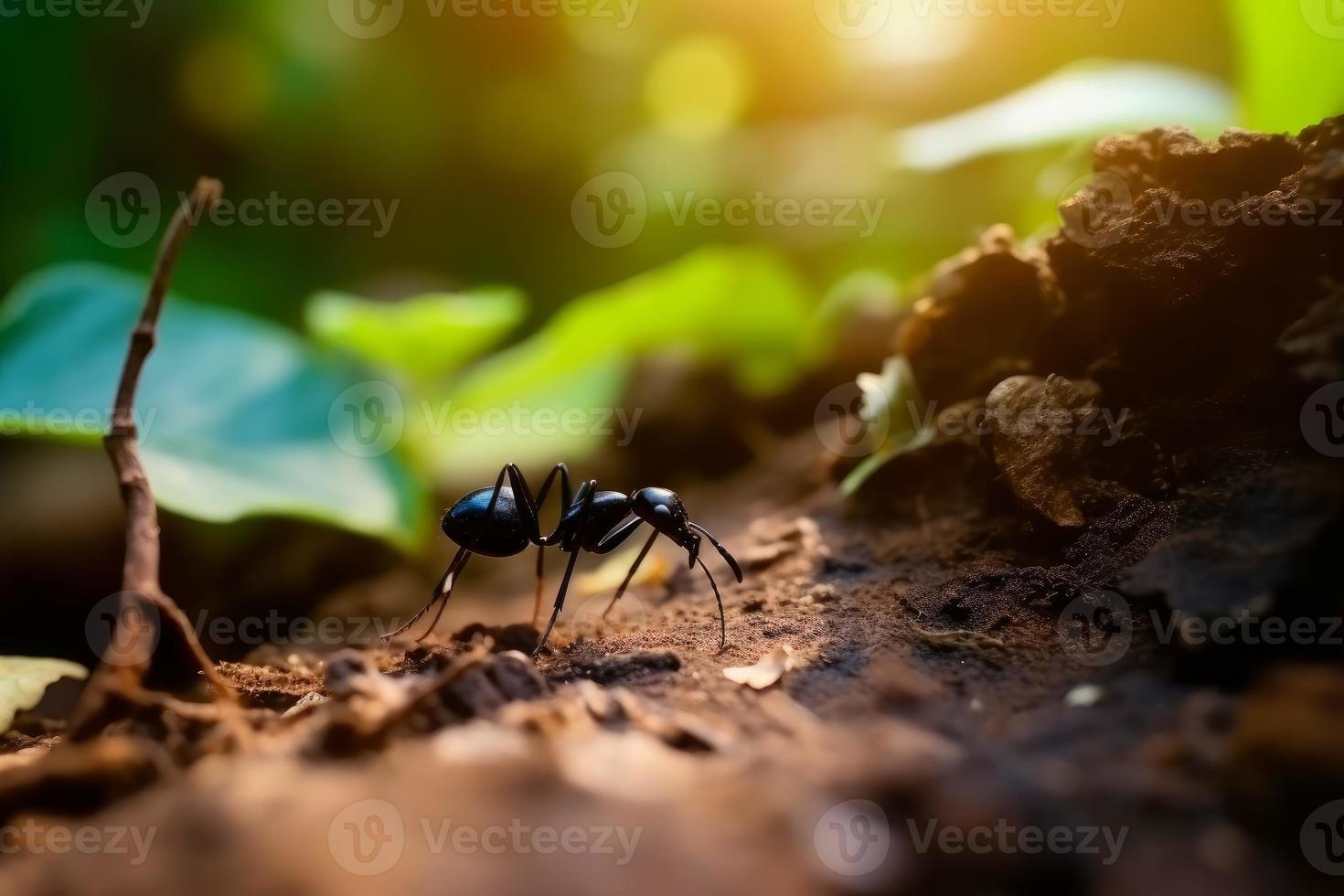 vild myra på skog jord. generera ai foto