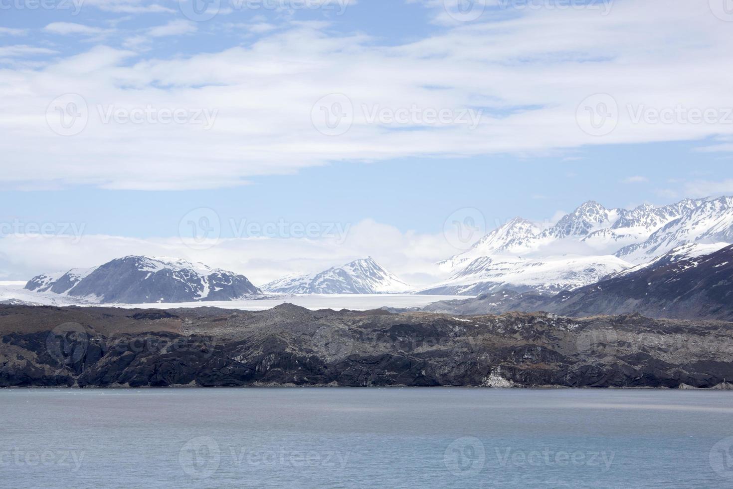 glaciär bukt nationell parkera gammal glaciär landskap foto