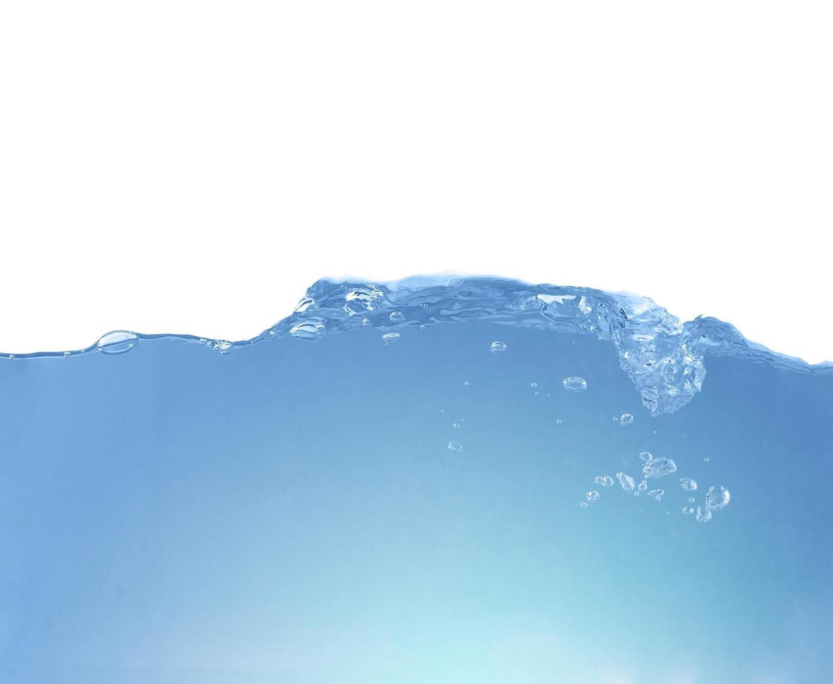 färsk vatten yta med stänk och luft bubblor . foto