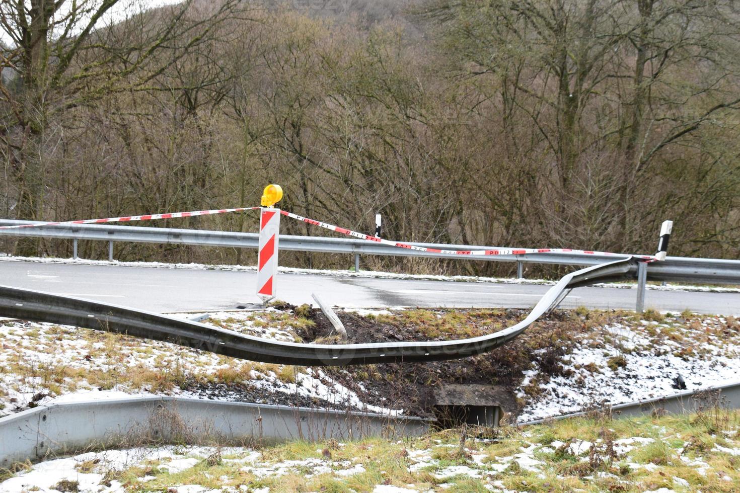 krascha webbplats av ett is olycka foto