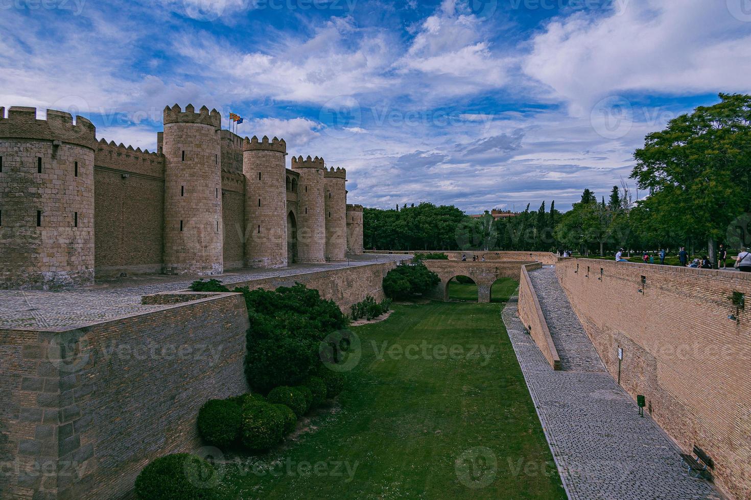 moorish historisk palats i de spanska stad av zaragoza foto