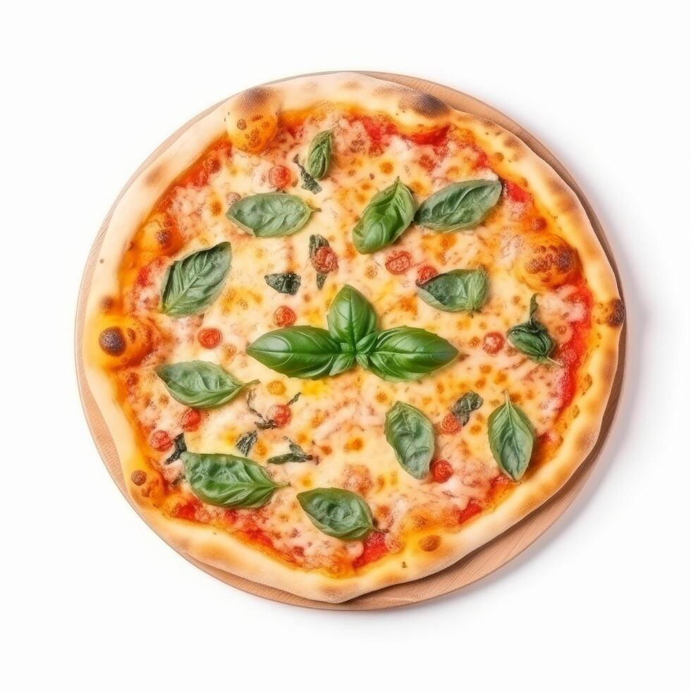 varm pizza isolerat. illustration ai generativ foto