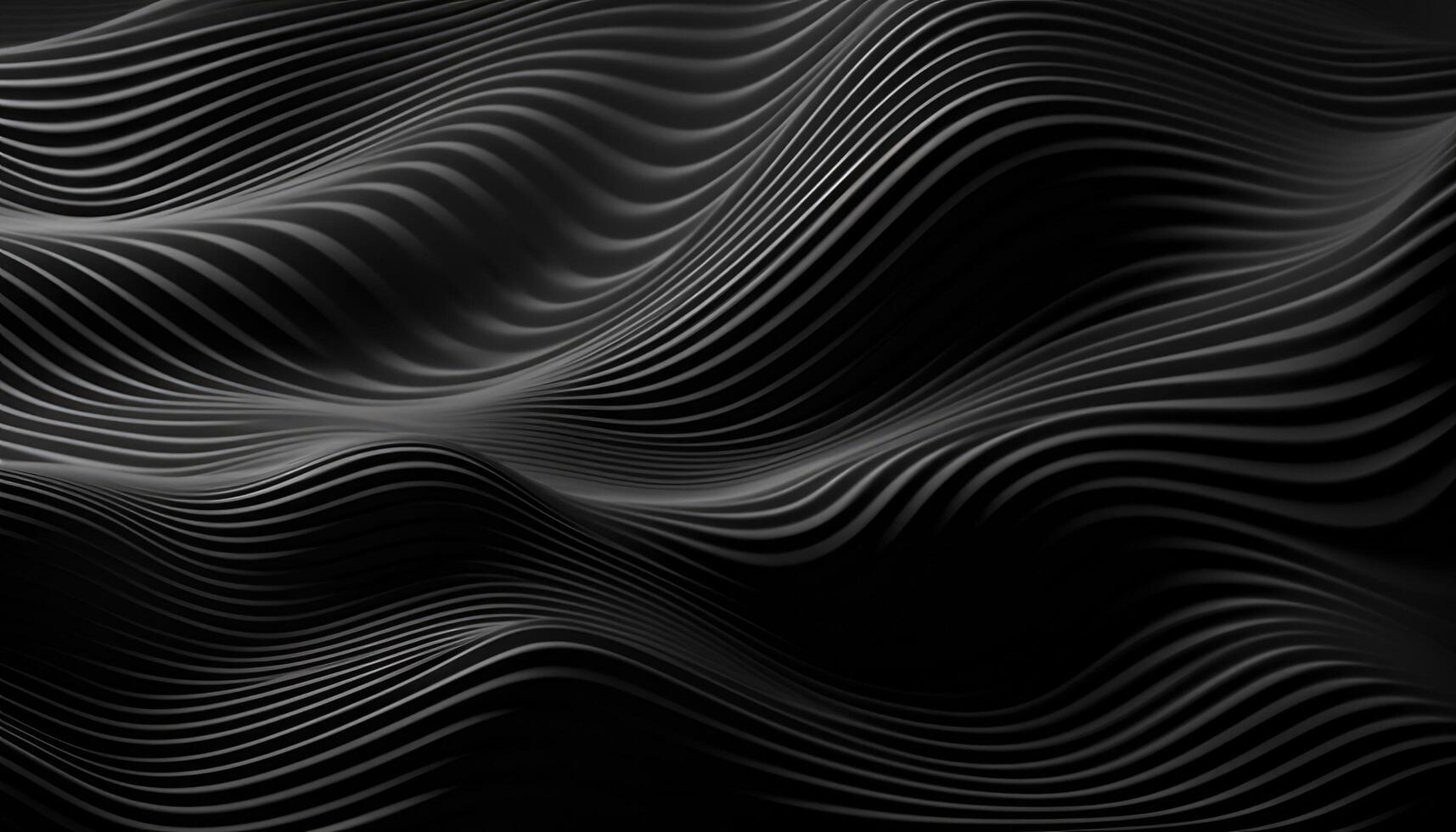 vågig svart texturerad metallisk 3d bakgrund foto