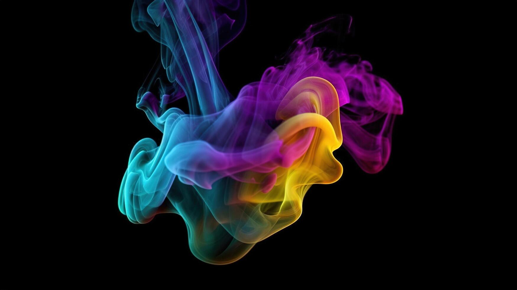 abstrakt färgrik rök ai genererad foto