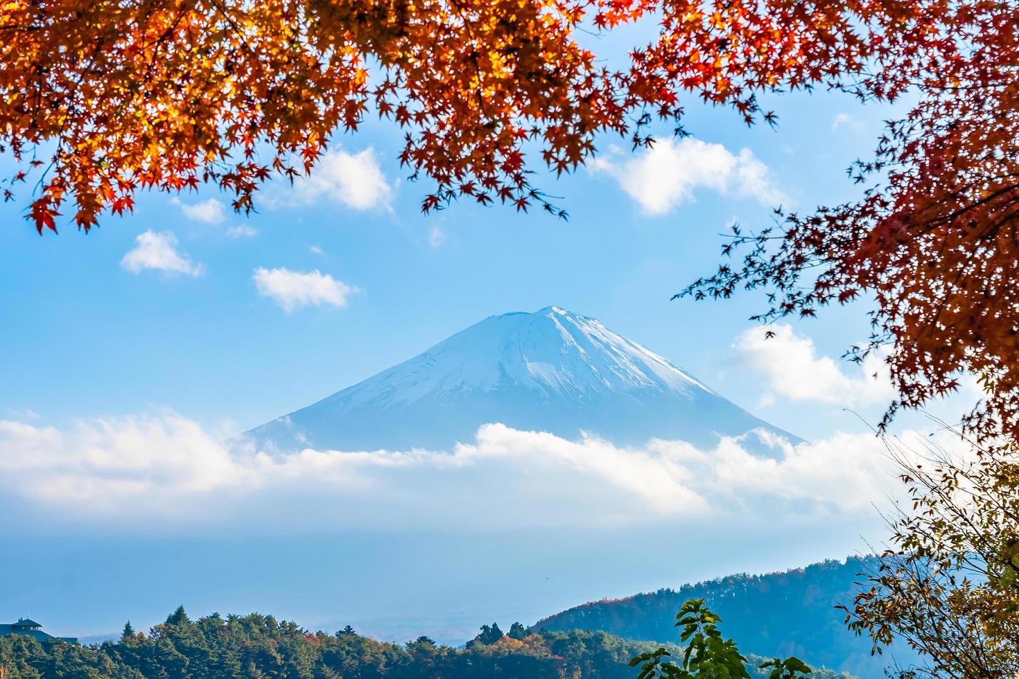 landskap vid Mt. fuji i japan foto