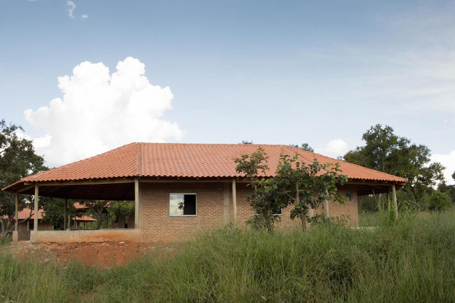 Brasilien, Brasilien april 6, 2023 hus konstruera på de bokning av de inhemsk stammar känd som de karriri-xoco och tuxa den där leva i nordväst Brasilien, aka noroeste foto