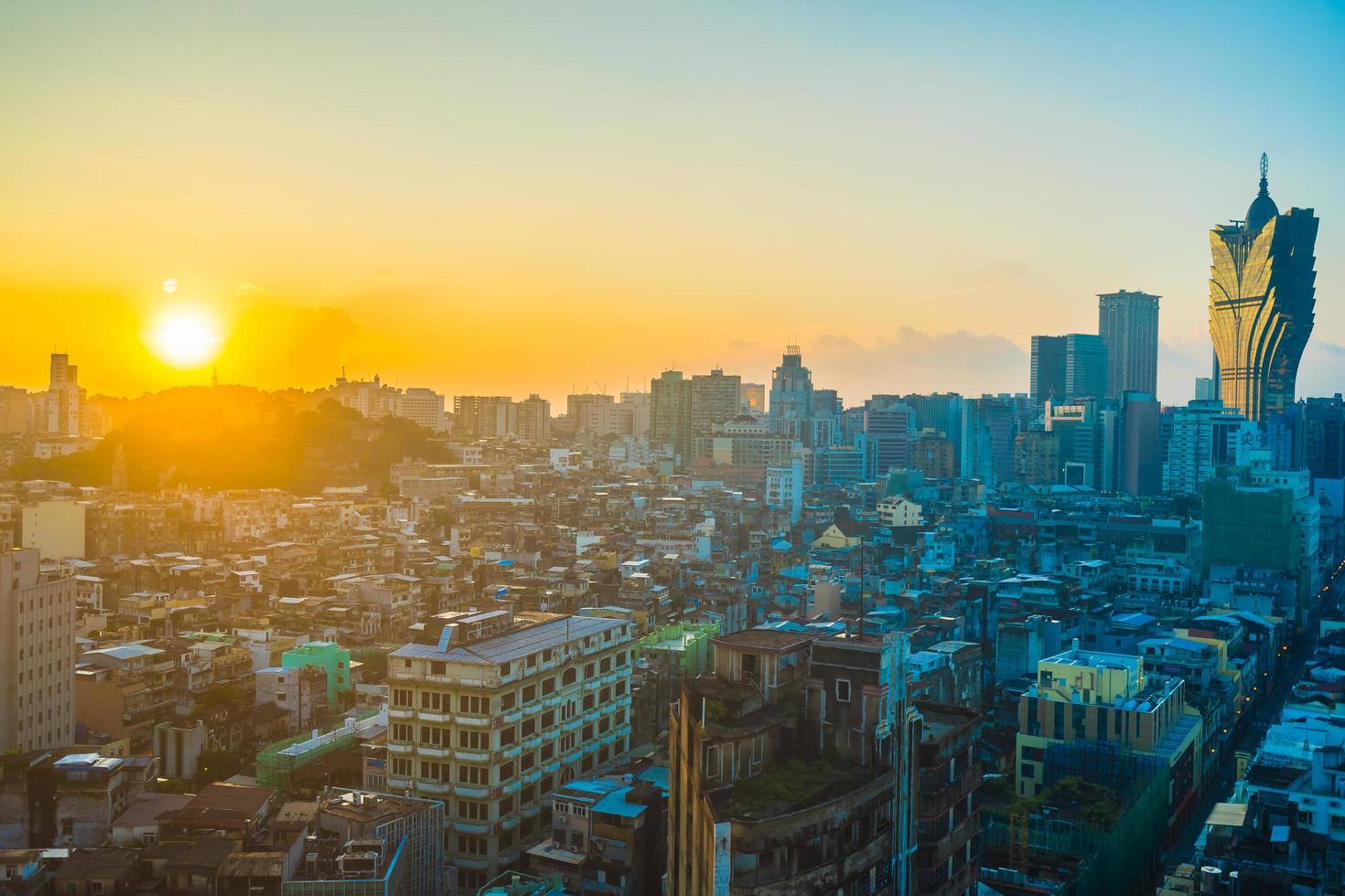 stadsbilden i Macau City, Kina foto