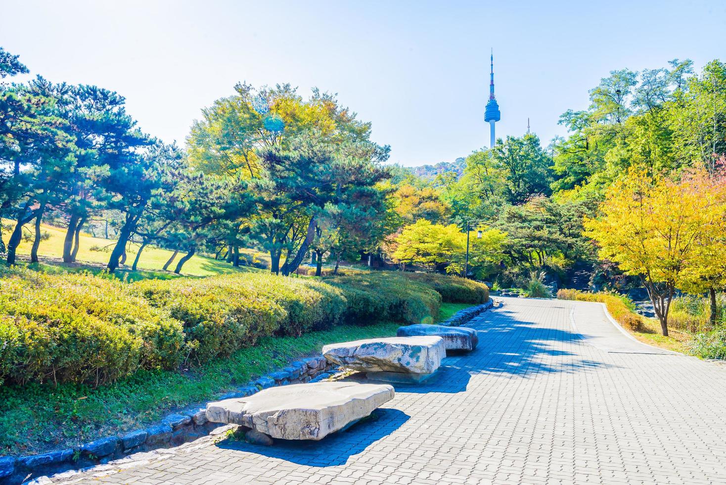 Seoul Tower i Seoul City, Sydkorea foto