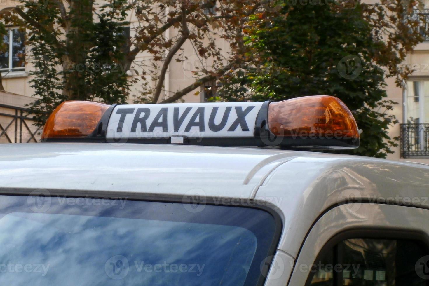 travaux - taket bil tecken foto