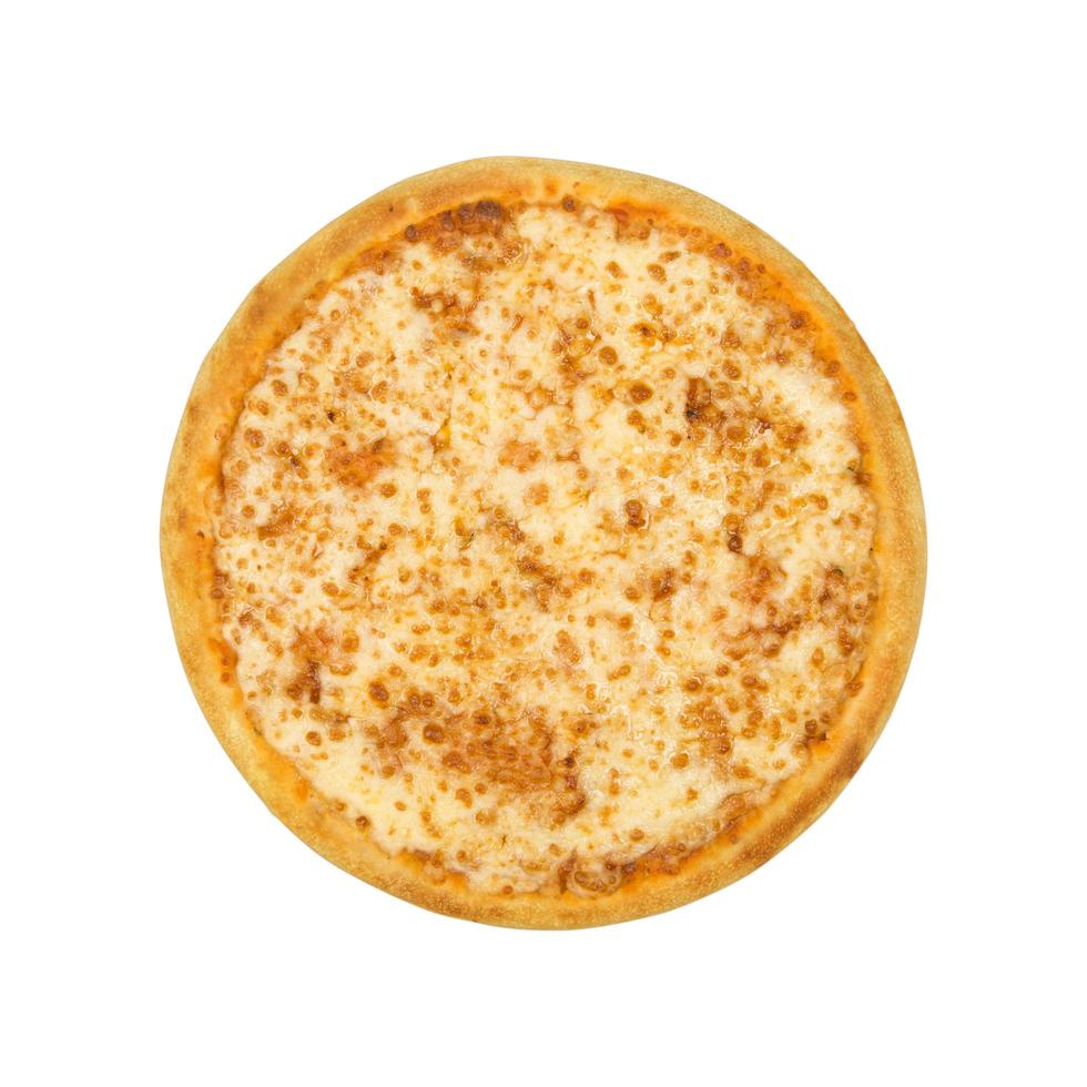 isolerad veggie margherita pizza på vit bakgrund foto