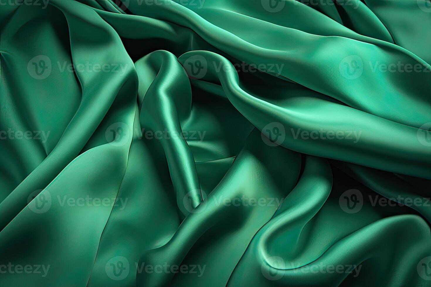 slät elegant grön silke eller satin textur kan använda sig av som bakgrund. generativ ai. foto