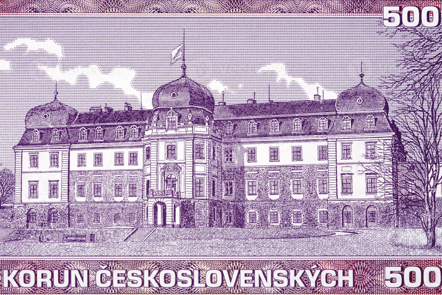 lany slott från tjeckoslovakiska pengar foto