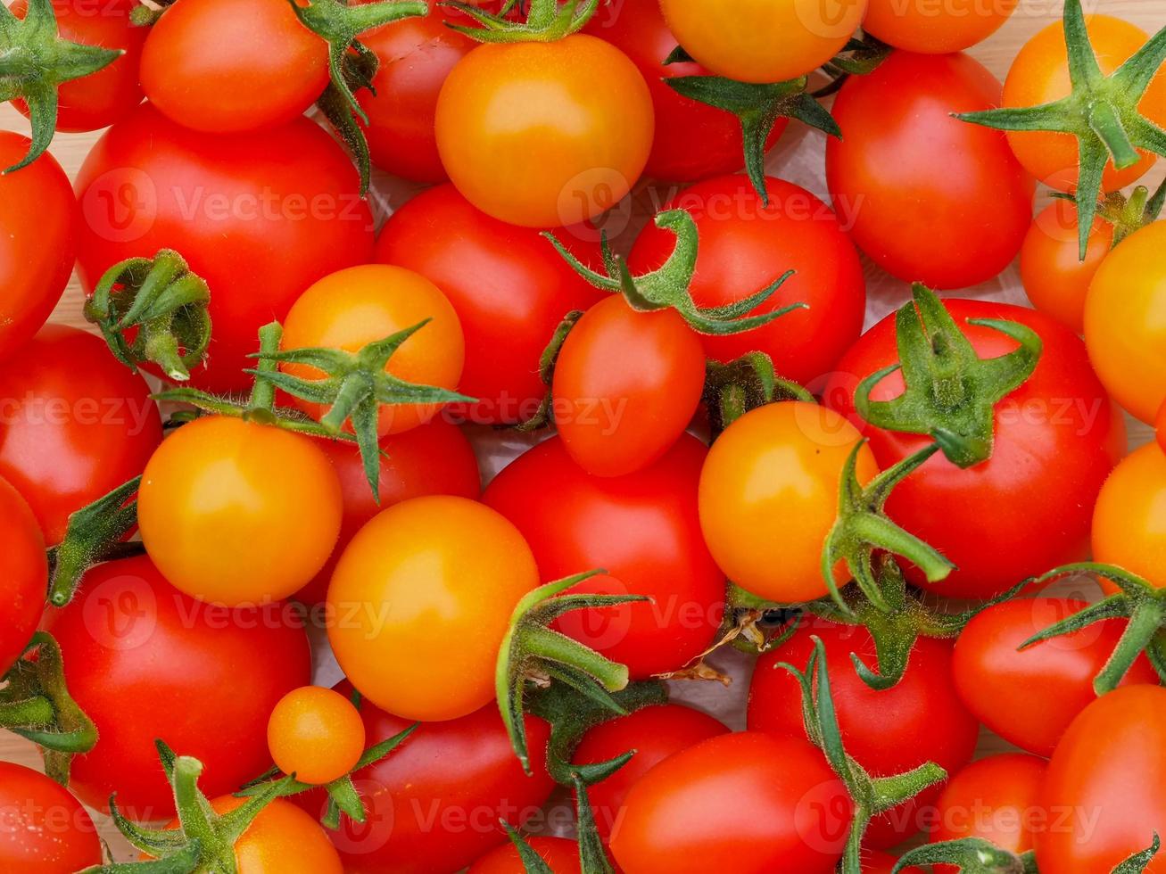 röda och orange tomater foto