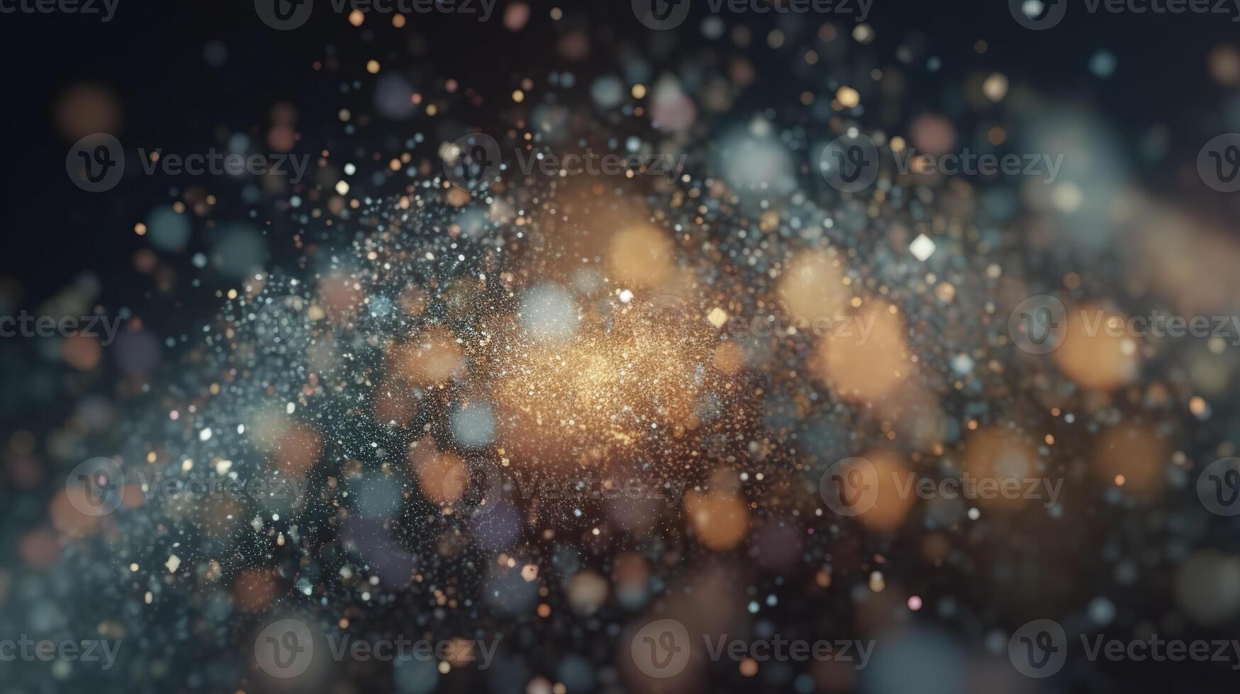 gnistrande lyx, glitter, bokeh gnistrar, och partiklar. generativ ai foto