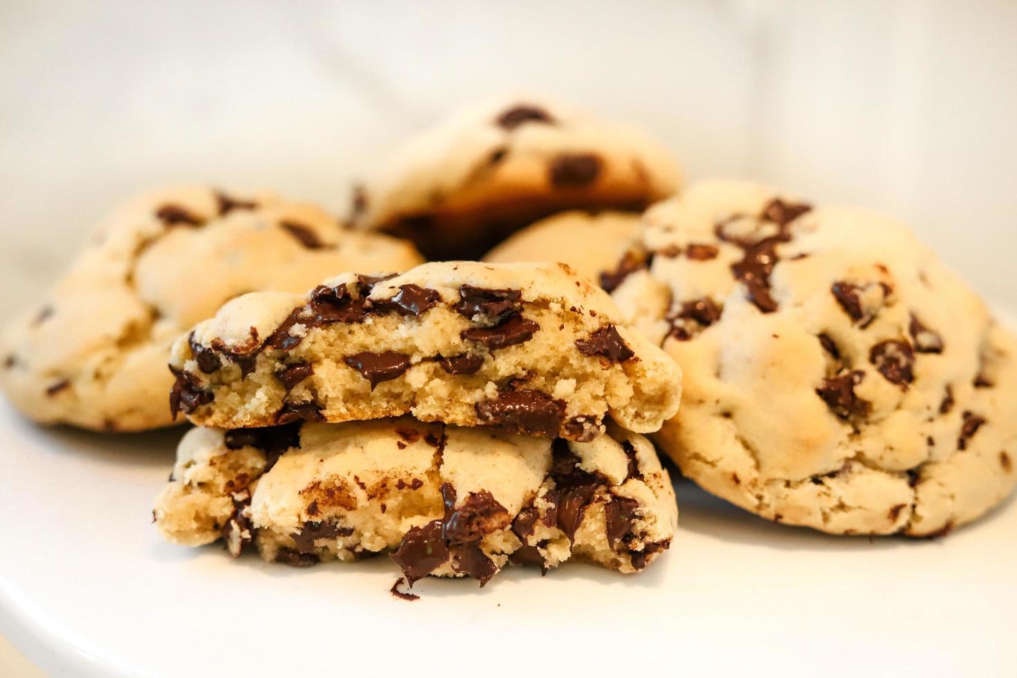 Chocolate chip cookies foto