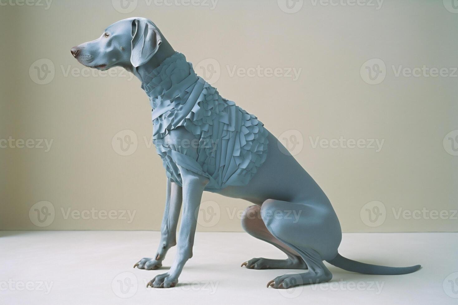 ai genererad weimaraner hund i trogen stil foto