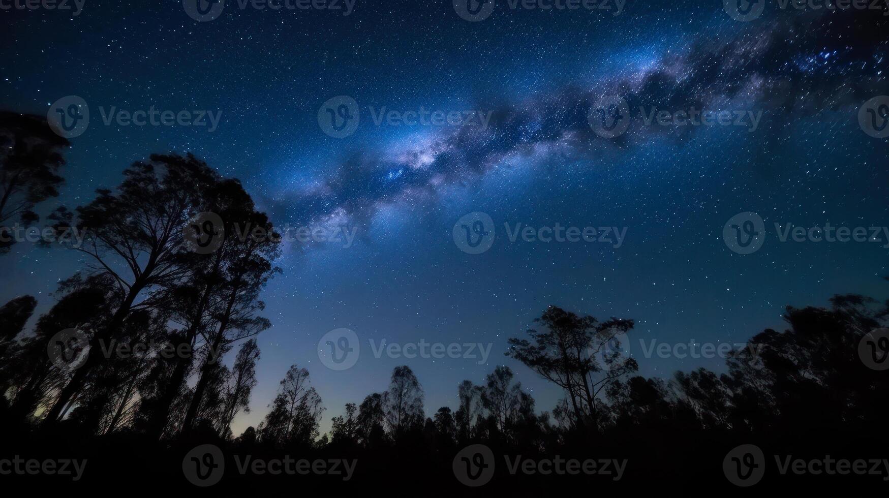 starry natt himmel generativ ai foto