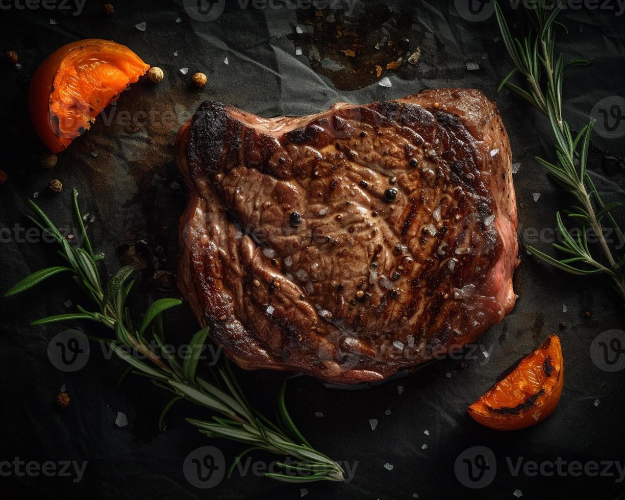 grillad ribeye biff foto