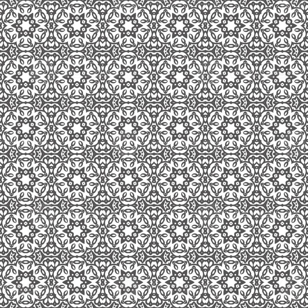 klassiska batik sömlösa mönster bakgrund geometrisk mandala tapet. elegant traditionellt blommotiv foto