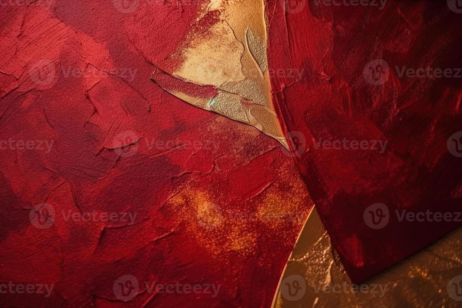 djup röd guld folie textur bakgrund med generativ ai foto