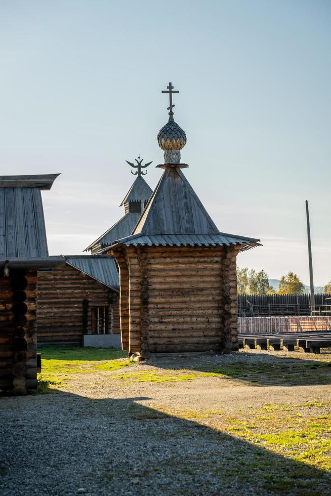 timmerstuga byggnader i taltsy, irkutsk foto