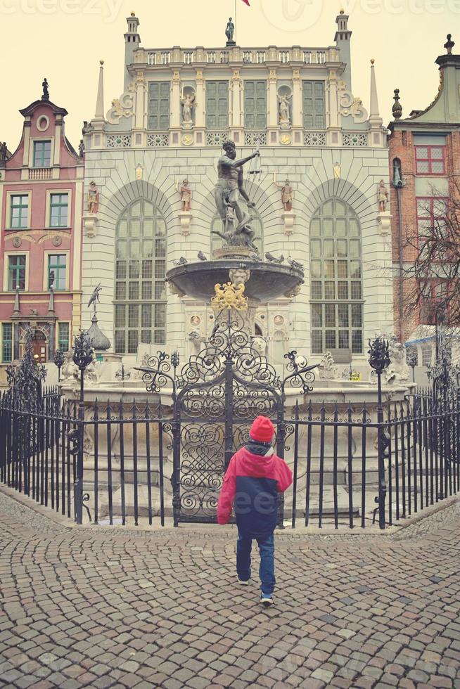 någonstans i de gammal stad i november gdansk foto