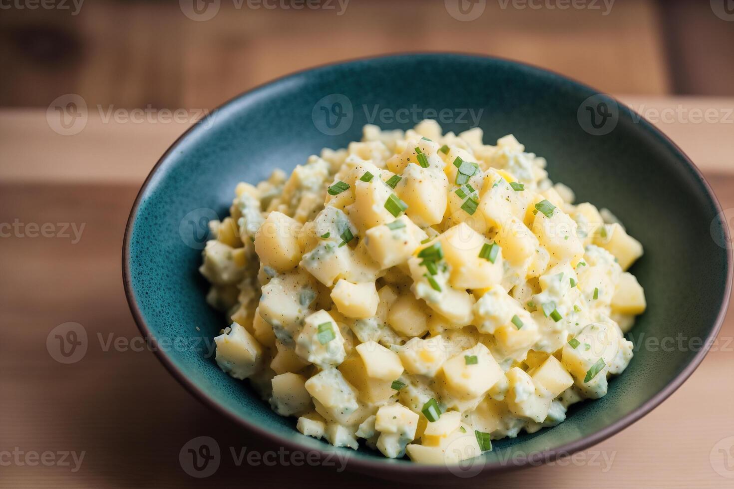 färsk sallad med grön oliver, fetaost ost och körsbär tomater i en skål. friska sallad. generativ ai foto