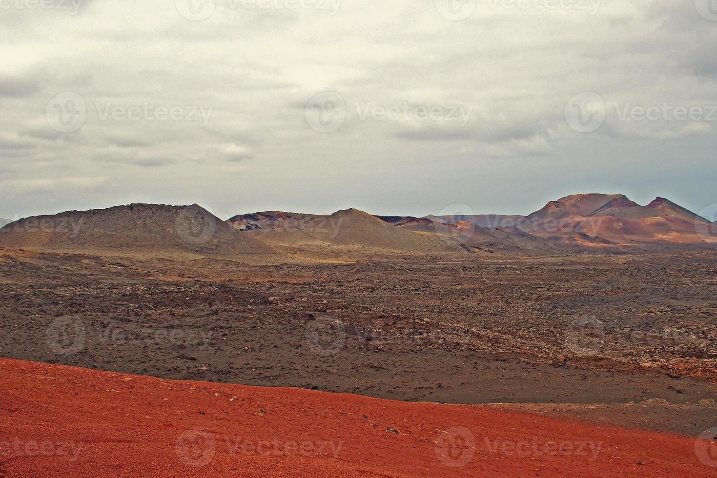 original vulkanisk landskap från de spanska ö av lanzarote foto