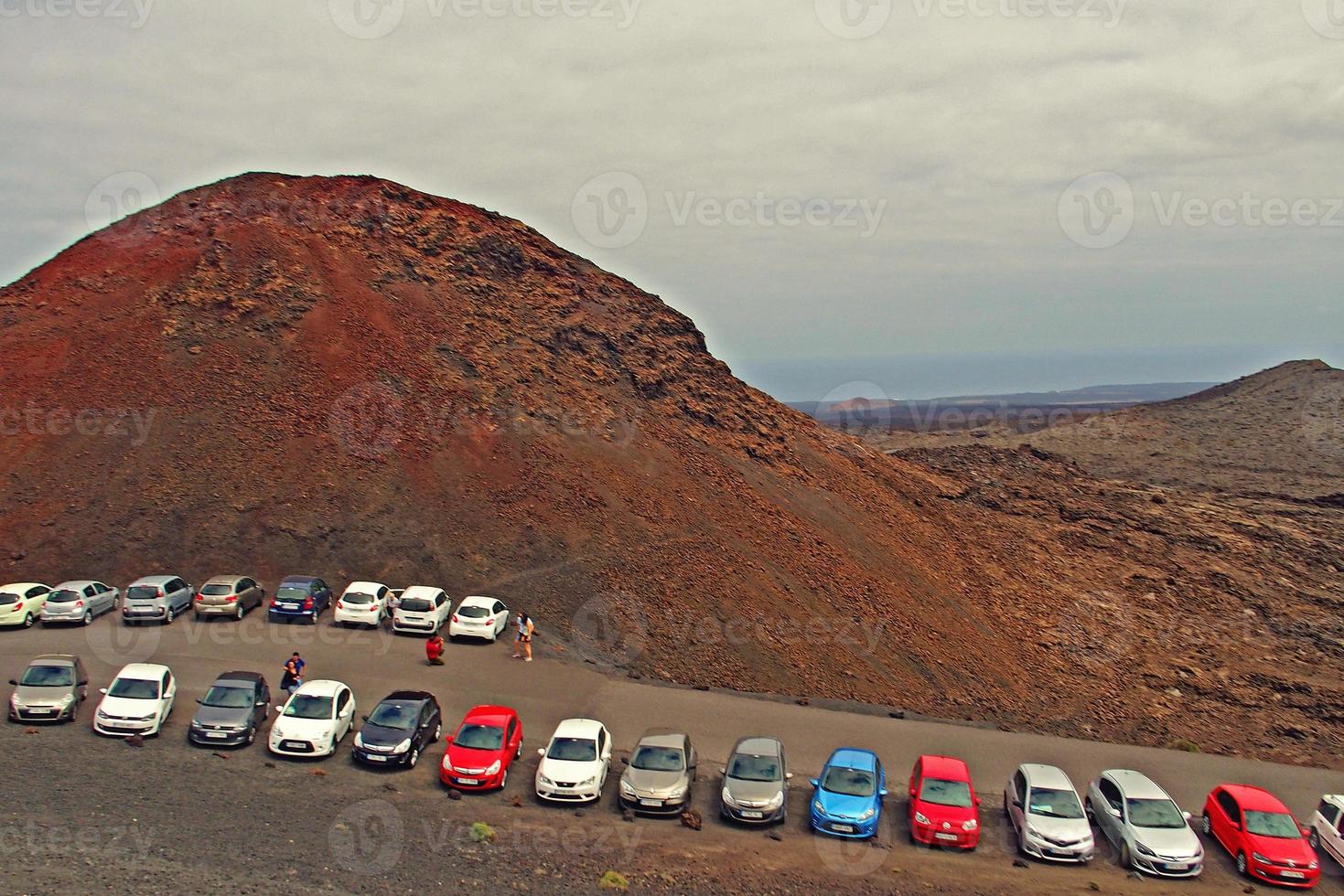 original vulkanisk landskap från de spanska ö av lanzarote foto